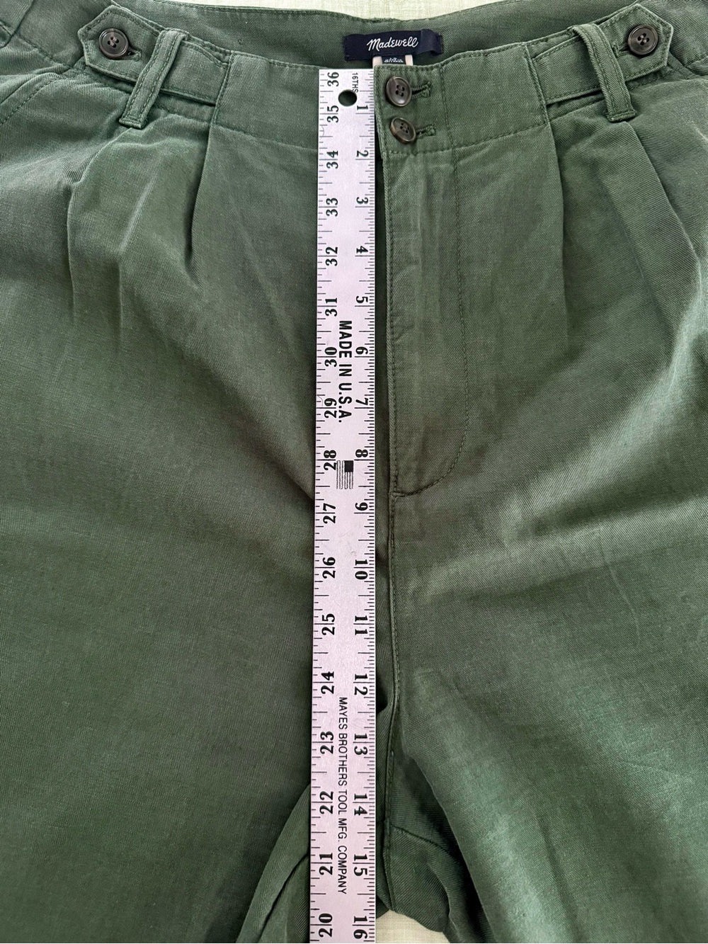 Madewell Harlow Wide Leg Pants Dark Forest Green - Picture 6 of 9